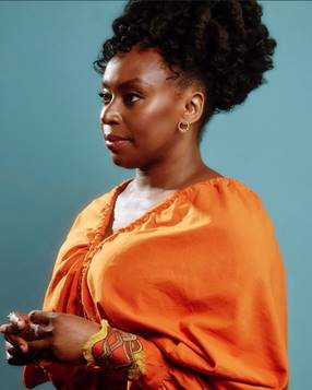 Side profile of Adichie